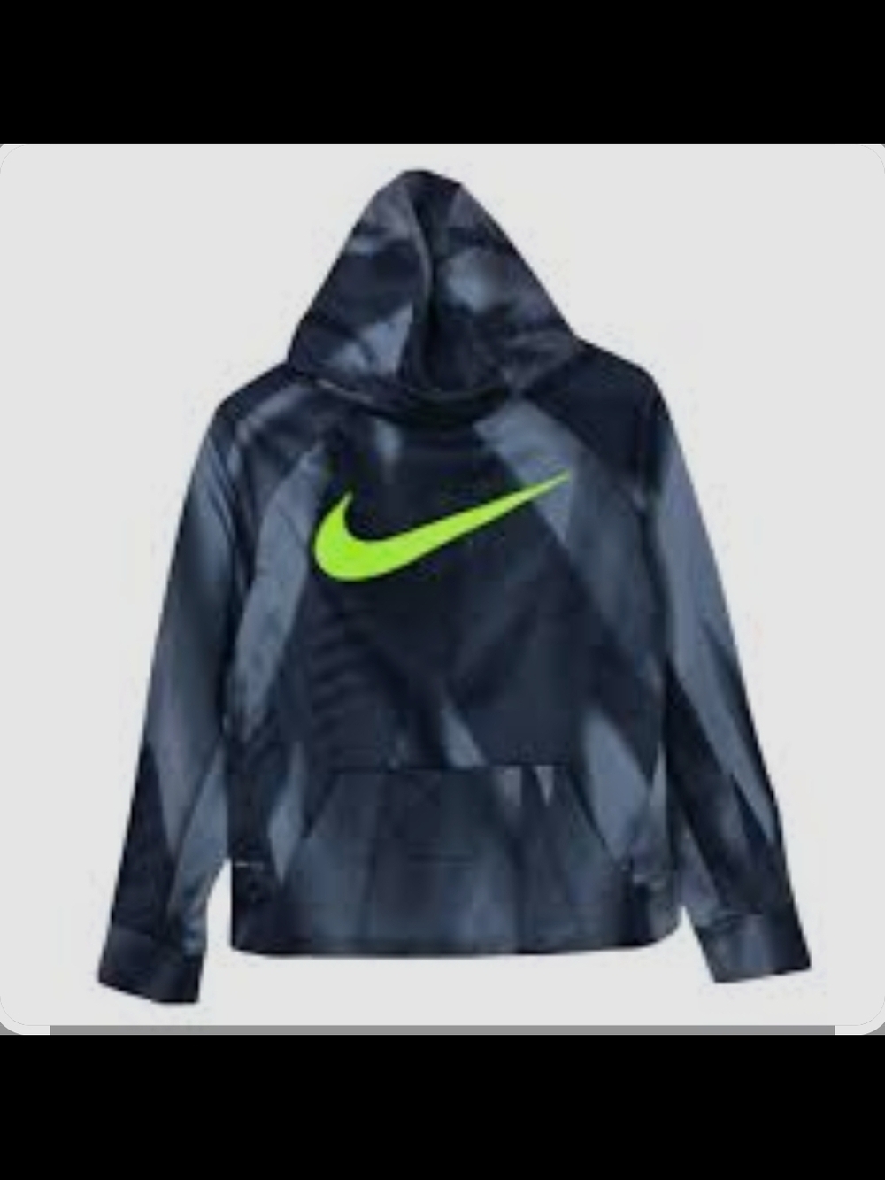 Nike Youth Dri-Fit Geometric Patterned Pullover Hoodie - Size Large